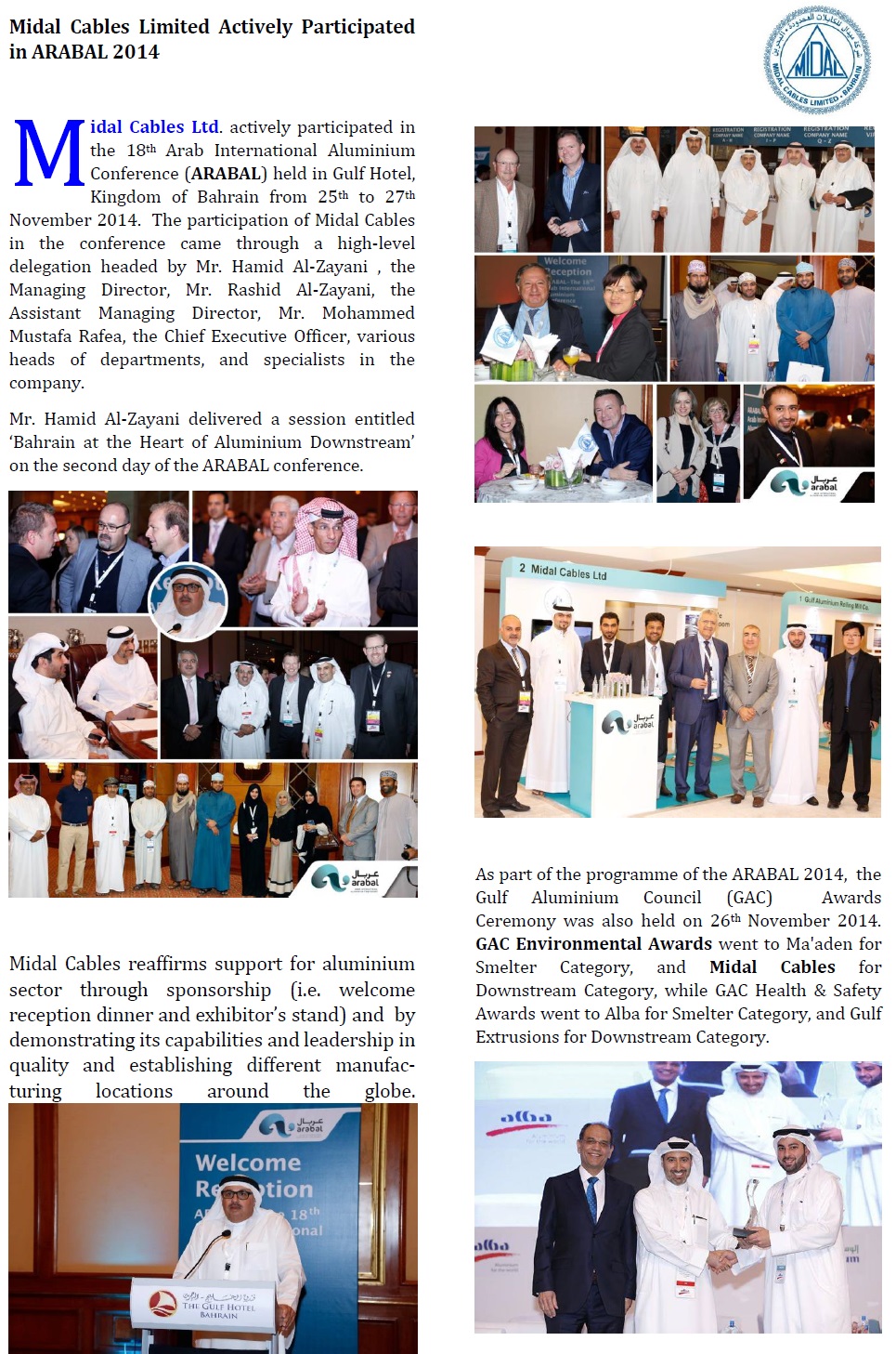 MidalActivelyParticipatedinARABAL2014